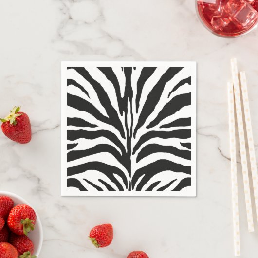 Serviette En Papier Zebra Stripes (En situation)