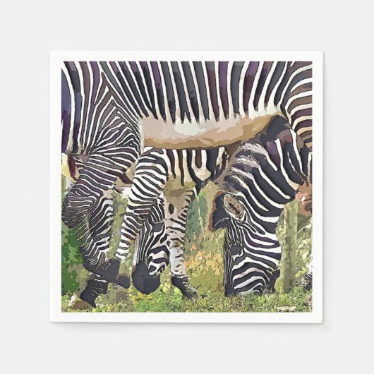 SERVIETTE EN PAPIER ZEBRAS (Devant)