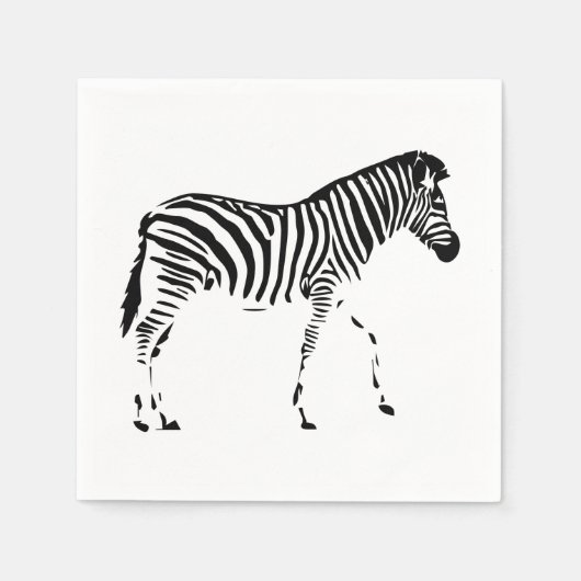 Serviette En Papier Zèbre (Devant)