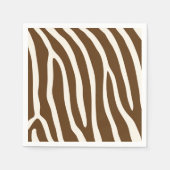Serviette En Papier Zèbre animal exotique rayures en Brown (Devant)