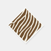 Serviette En Papier Zèbre animal exotique rayures en Brown (Coin)