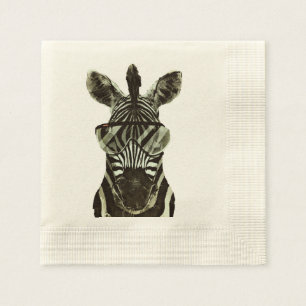 Serviette En Papier Zèbre de hippie