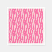 Serviette En Papier Zèbre rayures - Fuchsia et rose clair (Devant)