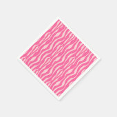 Serviette En Papier Zèbre rayures - Fuchsia et rose clair (Coin)