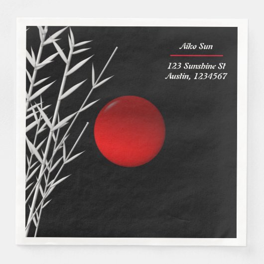 Serviette En Papier Zen Art, bonne chance, personnalisé (Devant)