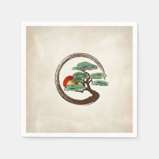 Serviette En Papier Zen Enzo Geode Bonsai Tree sur toile (Devant)