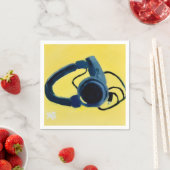 Serviette En Papier Zen Jaune (En situation)