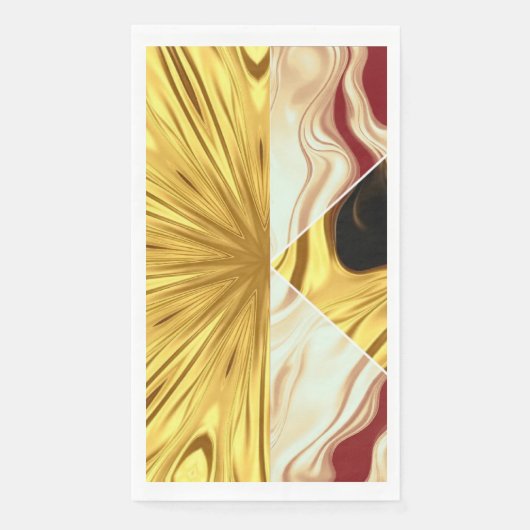 Serviette En Papier Zenith Doré : Or Fondu & Crème de Haute Qualité (Devant)