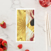 Serviette En Papier Zenith Doré : Or Fondu & Crème de Haute Qualité (En situation)