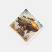 Serviette En Papier Zeppelin Steampunk vintage (1) (Coin)