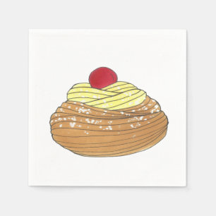 Serviette En Papier ZEPPOLE Italien Frit Pâtisserie Dough Boulangerie 