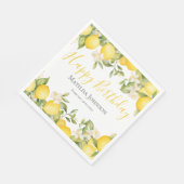 Serviette En Papier Zesty Lemons Fun Jaune fête d'anniversaire (Coin)