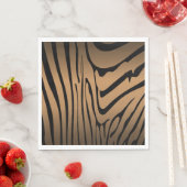 Serviette En Papier Zesty Zebra Brown (En situation)