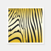 Serviette En Papier Zesty Zebra Yellow (Devant)