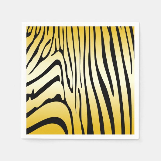 Serviette En Papier Zesty Zebra Yellow (Devant)