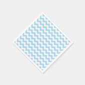 Serviette En Papier Zigzag bleu, Chevron bleu, Motif géométrique (Coin)