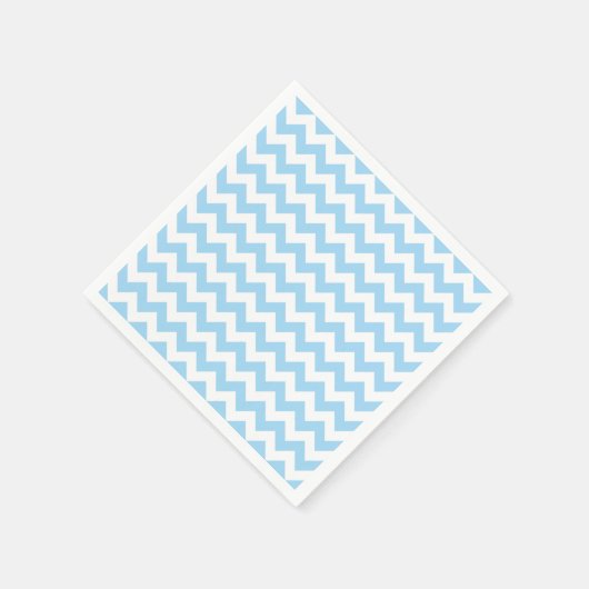Serviette En Papier Zigzag bleu, Chevron bleu, Motif géométrique (Coin)
