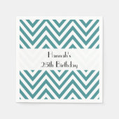 Serviette En Papier Zigzag bleu, Chevron, Motif Zigzag, Anniversaire (Devant)