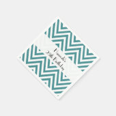 Serviette En Papier Zigzag bleu, Chevron, Motif Zigzag, Anniversaire (Coin)