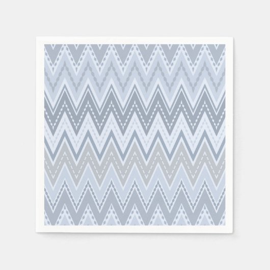 Serviette En Papier Zigzag bleu clair (Devant)