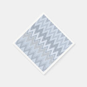 Serviette En Papier Zigzag bleu clair (Coin)