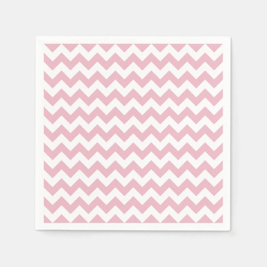 Serviette En Papier Zigzag rose, Chevron rose, Motif géométrique (Devant)