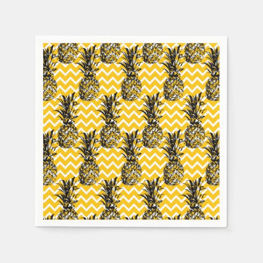 Serviette En Papier Zigzags ananas (Devant)