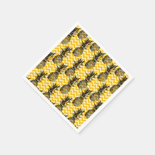 Serviette En Papier Zigzags ananas (Coin)