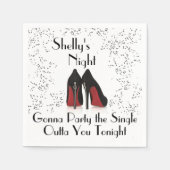 Serviette En Papier Zipper Heels Bachelorette Party Single Out Napkins (Devant)