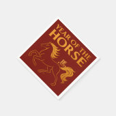 Serviette En Papier Zodiac Chinese New Year 2026 Horse (Coin)
