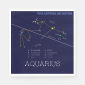 Serviette En Papier Zodiac Constellation Aquarius Napkins (Devant)