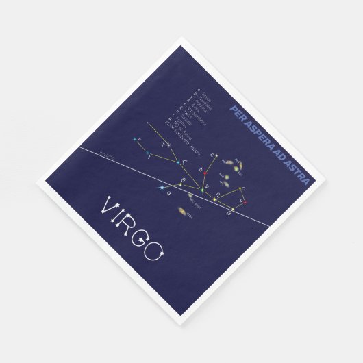 Serviette En Papier Zodiac Constellation Virgo (Coin)