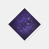 Serviette En Papier Zodiac Purple Leo | Horoscope d'astrologie cosmiqu (Coin)