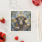 Serviette En Papier Zodiac - Taurus Le Taureau (En situation)