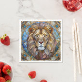 Serviette En Papier Zodiaque - Léon le Lion (En situation)