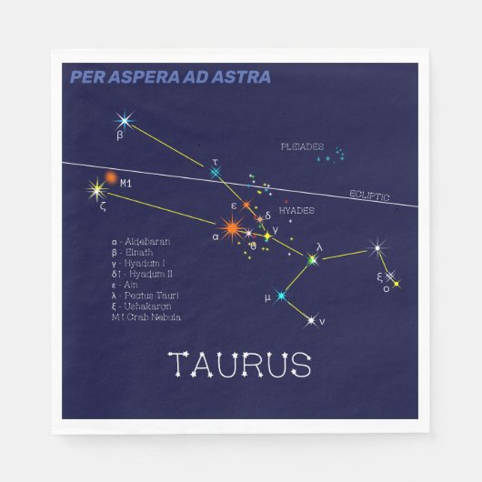 Serviette En Papier Zodiaque Taurus (Devant)