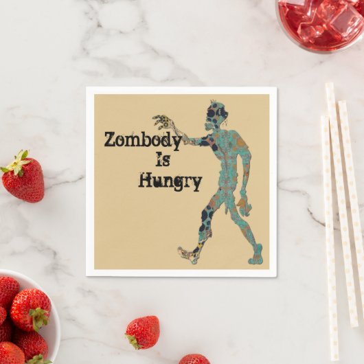Serviette En Papier Zombie a faim (En situation)
