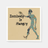 Serviette En Papier Zombie a faim (Devant)