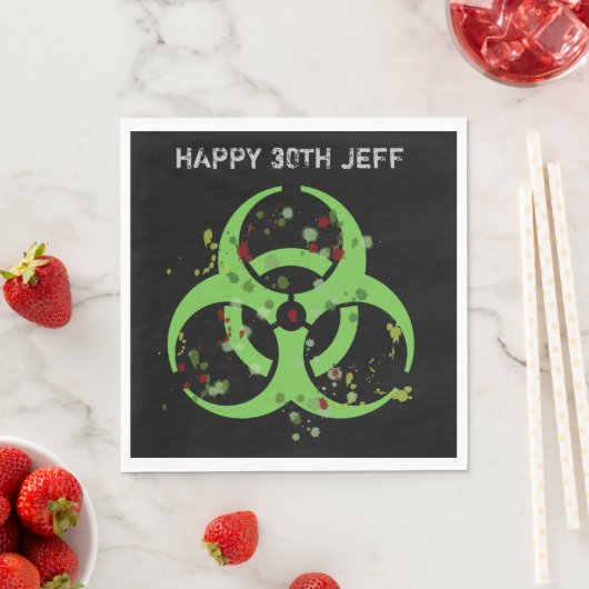 Serviette En Papier Zombie Apocalypse Gore Splatter Biodanger (En situation)