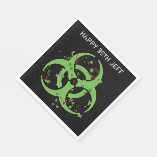 Serviette En Papier Zombie Apocalypse Gore Splatter Biodanger (Coin)