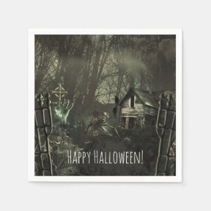 Serviette En Papier Zombie Graveyard Anniversaire ou fête d'Halloween