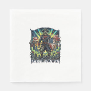 Serviette En Papier Zombie Patriotique Général Zombie Patriotique Apoc