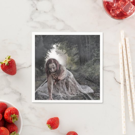 Serviette En Papier Zombie sur les traces (En situation)