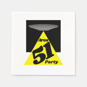 Serviette En Papier Zone 51 OVNI, Anniversaire