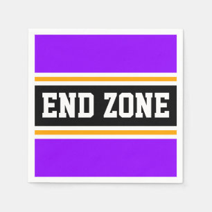 Serviette En Papier ZONE DE FIN amusant Violet clair Jaune Noir rayure