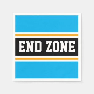 Serviette En Papier ZONE DE FIN Fun Sky Blue Black Yellow Racing Strip