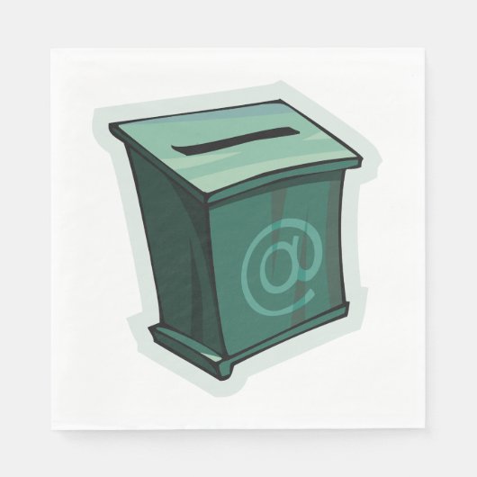 Serviette En Papier Zone de vote verte (Devant)