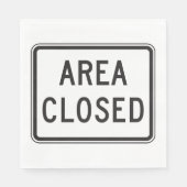 Serviette En Papier Zone fermée Signal Avertissement Zone restreinte (Devant)