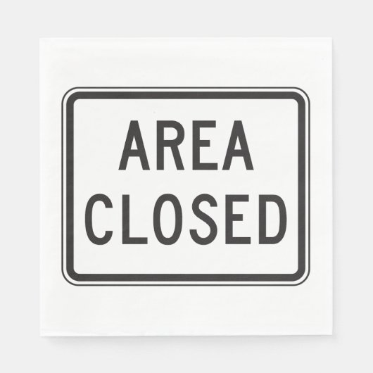 Serviette En Papier Zone fermée Signal Avertissement Zone restreinte (Devant)