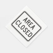 Serviette En Papier Zone fermée Signal Avertissement Zone restreinte (Coin)